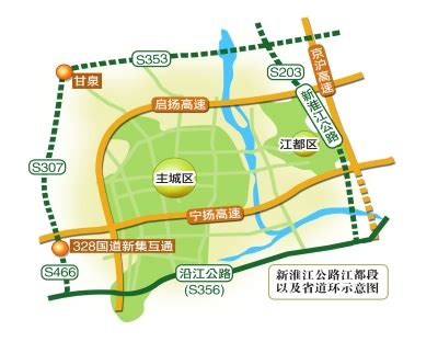 扬州中心城区将现省道路环(图)-搜狐滚动