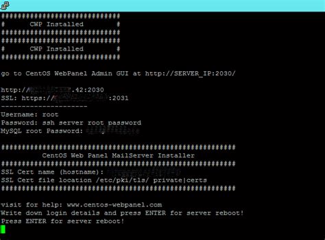 Control Web Panel, Control Web Panel Kurulumu, CWP Kurulum