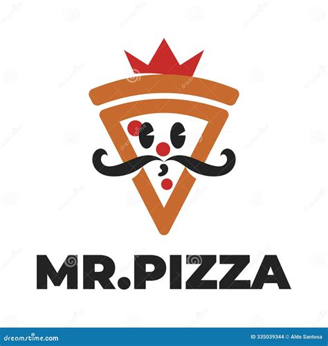 Mister Pizza Minimalist Logo Design Stock Illustration - Illustration ...