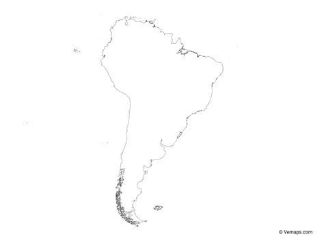 A Big Blank Map South America