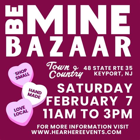 BE MINE Bazaar at the Town & Country Inn, Town & Country Inn, Keyport ...