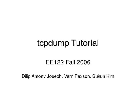 Image result for TCPDump Tutorial
