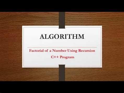 Image result for Factorial Using Recursion C++