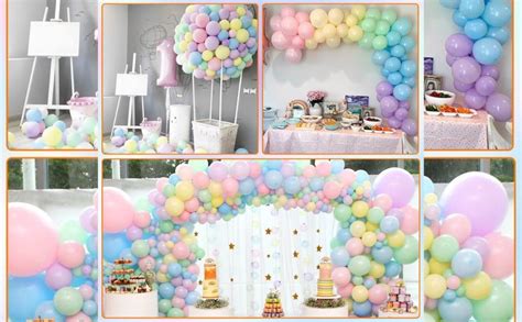 GrandShop 50879 Pastel Colored Balloons, Pastel Party Decorations ...