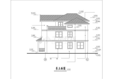 兰州某村镇280平米3层砖混结构单体别墅平立剖面设计CAD图纸_居住建筑_土木在线