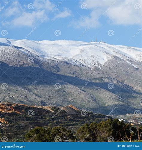 Mount Hermon, Golan Heights, Israel Stock Image - Image of golan, mount ...