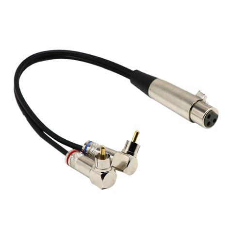 FLAWISH XLR Female to 2 RCA Male,XLR Adapter Plug to 2 x Phono RCA 90 ...