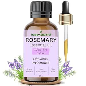 Happy Squirrel Rosemary Oil for Hair | 100% Pure - Organic Rosemary ...