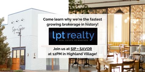 lpt Realty Lunch & Learn Rallies TX: DALLAS- FORT WORTH, Sip + Savor ...