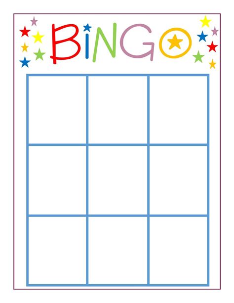 Bingo Template Free Printable