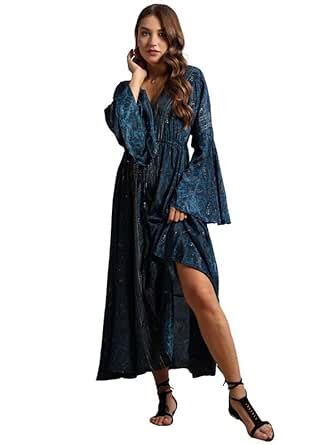 Buy KE KANHA EXPORTS Long Dress for Woman | Boho Maxi Beach Wear Dress ...