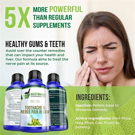 Toothache Relief: Bio23 300 Pellets for Jaw Nerve Pain & Trigeminal Neuralgia | Buy Now with ...