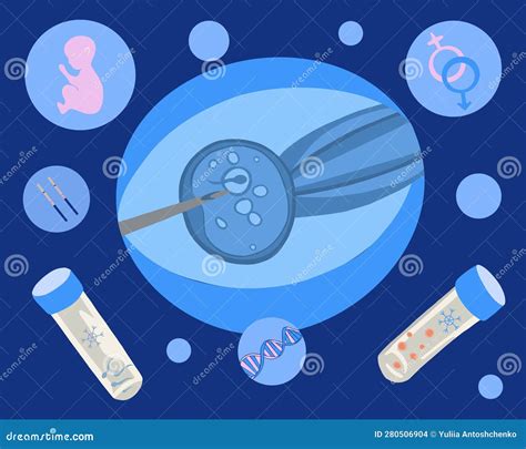 Artificial Insemination. in Vitro Fertilization Stock Vector ...