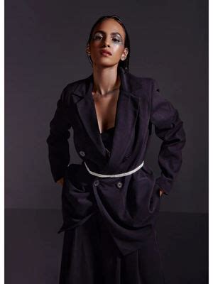 Buy The Clothing Factory Oversized Double Breasted Blazer-Black Online