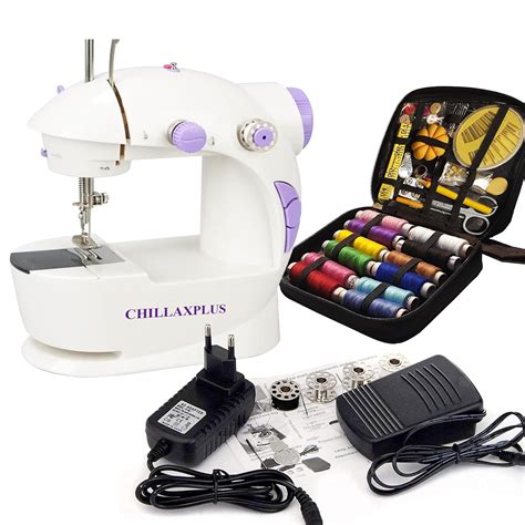 CHILLAXPLUS Sewing Machine with 12 Thread Sewing Kit, Portable ...