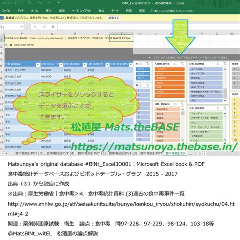 Matsunoya's original database #BlNt_Excel30001｜Microsoft Excel book ...
