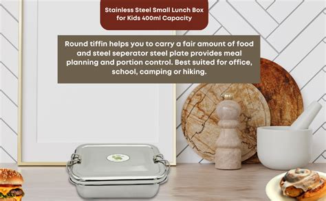 Buy CHEF TURTLES Stainless Steel Small Lunch Box for Kids 400ml ...