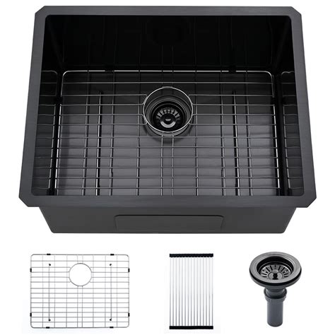 23 Inch Black Undermount Laundry Sink Vasoyo 23x18x13 Undermount ...
