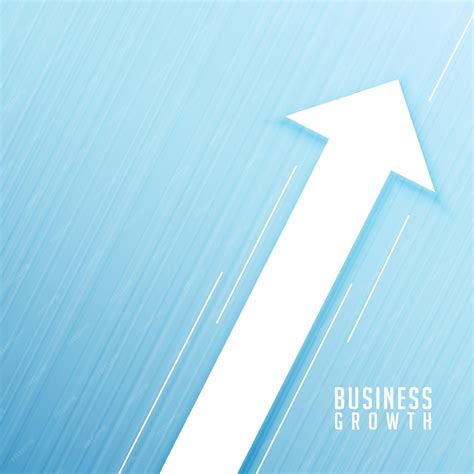 Business arrow growing up to success goal on blue background | Free Vector