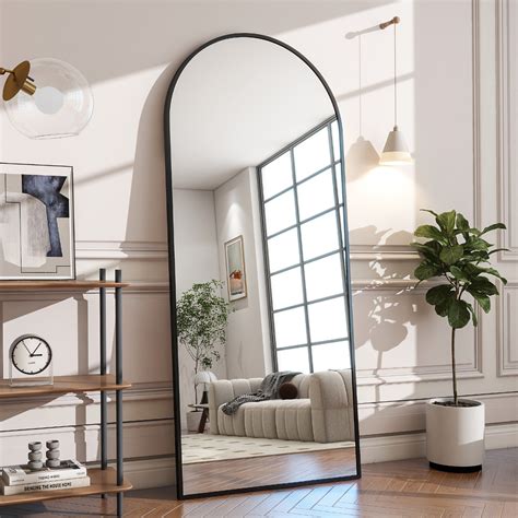 Everly Quinn Full Length Mirror Arch Floor Mirror Wall Mirror Hanging ...