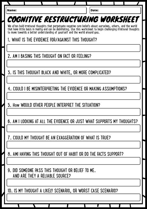 Image result for Cognitive Reframing Worksheet