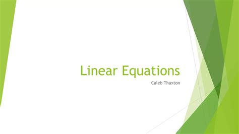 Image result for Tutorial On Linear Equation