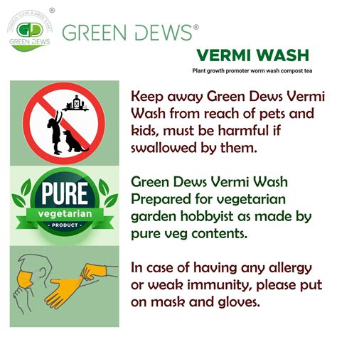 Green Dews Vermi Wash Worm Wash Vermi Water Compost Tea Liquid Plant G