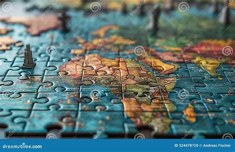 Puzzle Pieces Connected To Form a Map of the World. Stock Photo - Image of countries, cognitive ...