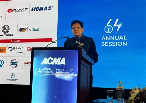 Aim for $100 billion exports by 2030: Piyush Goyal to auto component ...