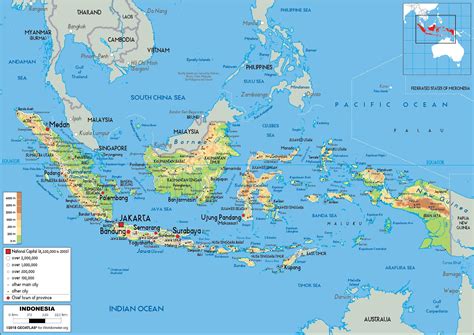 Map Indonesia Latina