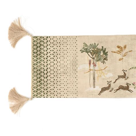 Buy Table Runners | Vanya Deer Runner Beige | Shop at The Purple ...