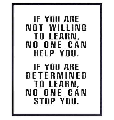 YELLOWBIRD ART & DESIGN Motivational Quote Wall Art for Office, Home or ...