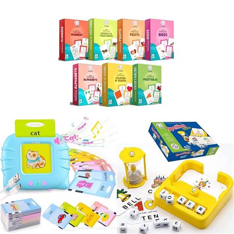 Buy Storio Flashcards Early Learning 7 in 1 Flash Cards, 196 Total ...