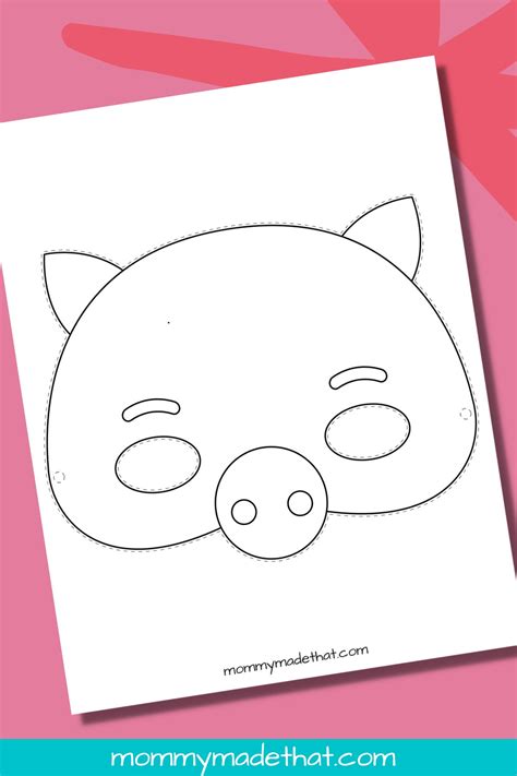 Pig Mask Template (Free Printables!)