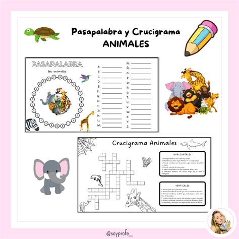 Pasapalabra y Crucigrama ANIMALES - Aula en Juego