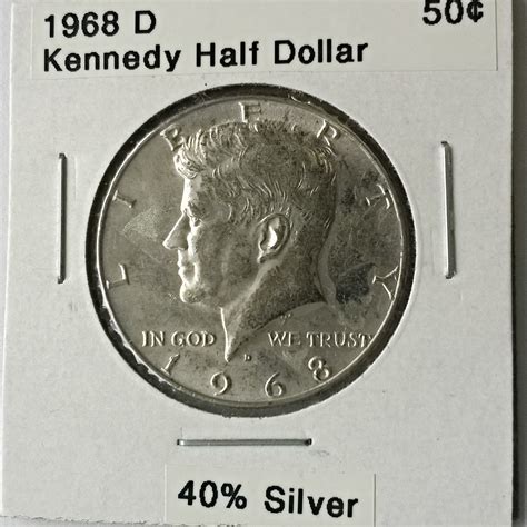 1968 D Kennedy Half Dollar - Free Shipping for additional coins ...