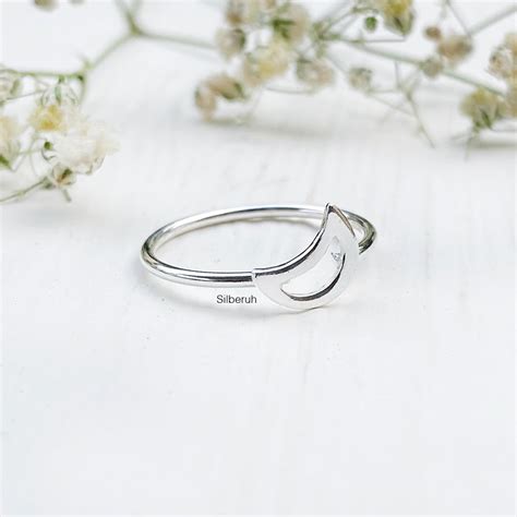 Half Moon Silver Ring – SILBERUH