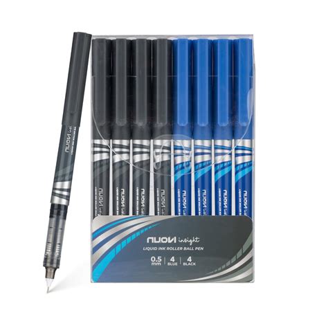 NUOVI Insight Liquid Ink Rollerball Pens | 0.5mm Micro Tip with Sleek ...