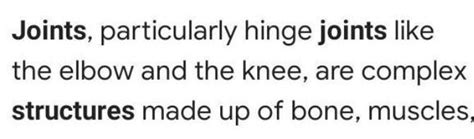 Explain the structure of a joints . Please give me the answer - Brainly.in