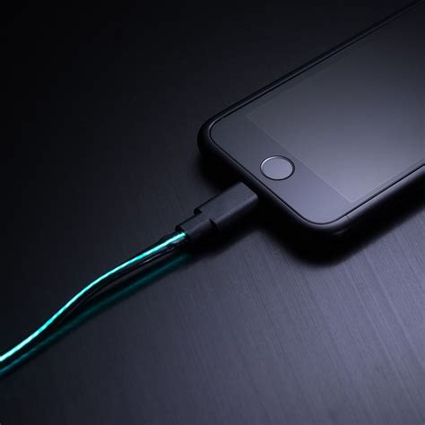 i-Love ® Visible Electricity Flowing LED EL Light Apple Lightning Port ...
