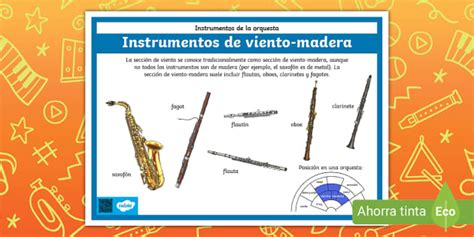 Póster: Instrumentos de viento-madera (teacher made)