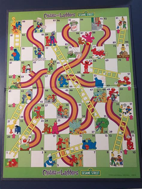 Sesame Street Chutes and Ladders Board Game Complete Milton Bradley ...