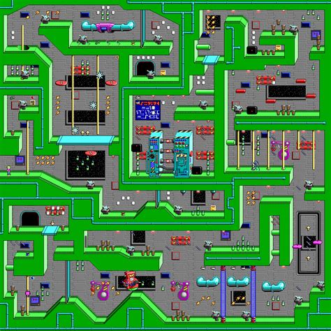 Commander Keen 5 Level Maps - The Armageddon Machine