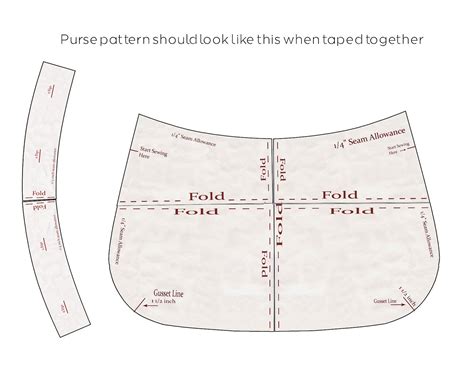 Printable Free Purse Sewing Patterns - Printable Templates