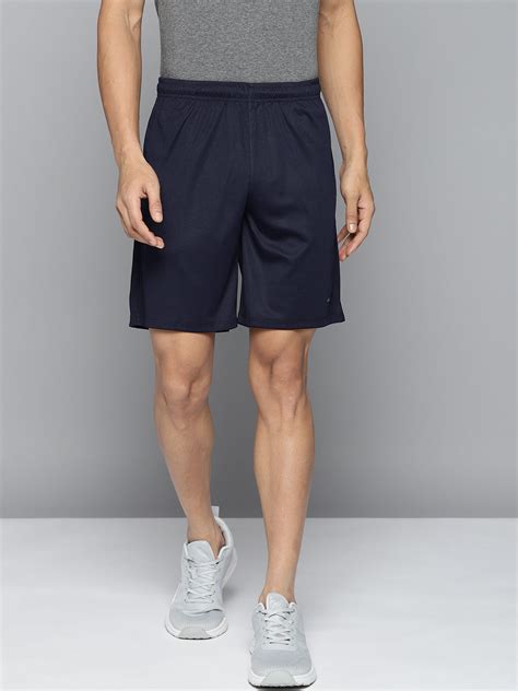 Alcis Men Navy Blue Solid Slim Fit Running Sports Shorts AAMSHOSM00031906-S