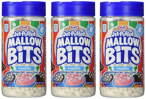 kraft jet-puffed mallow bits vanilla flavor marshmallows, 3 oz bottles ...
