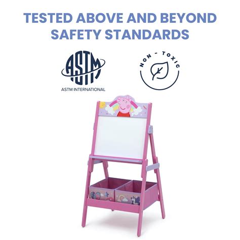 Buy Peppa Pig Wooden Activity Easel with Storage by Delta Children ...
