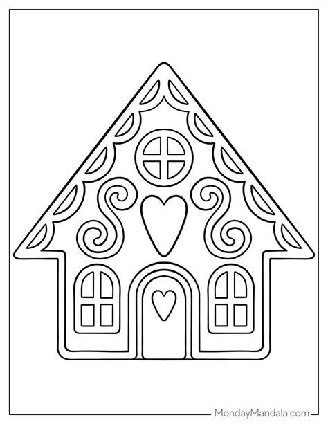 Gingerbread Castle Coloring Page