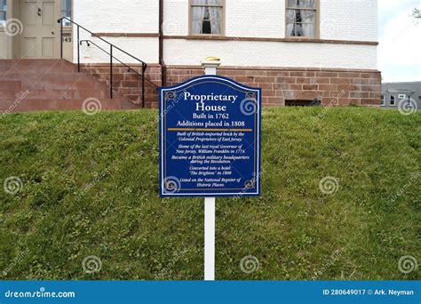 Proprietary House, Historic Marker at Kearny Ave, Perth Amboy, NJ, USA ...