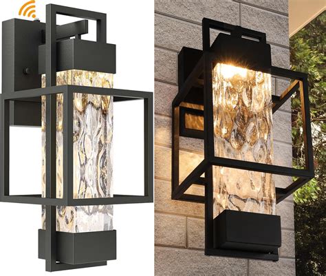 PARTPHONER Modern Outdoor Light Fixtures Dusk to Dawn Outdoor Lighting ...